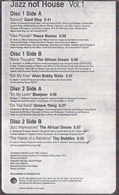 Various - Jazz Not House Vol. 1 LP - VINYL - CD