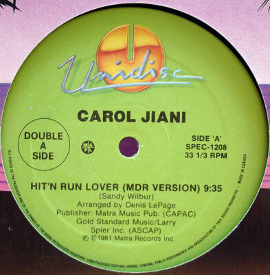 Carol Jiani - Hit 'N Run Lover (MDR Version) / Mercy (Remix)