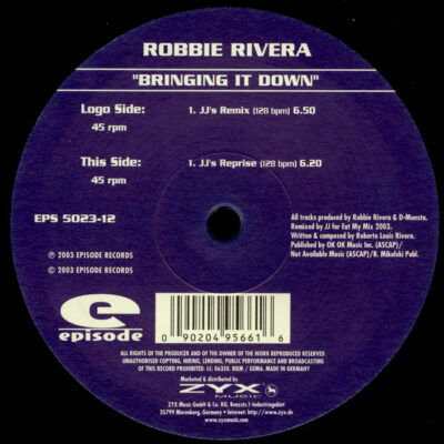 Robbie Rivera - Bringing It Down