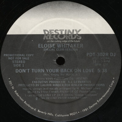 Eloise Whitaker - Don't Turn Your Back On Love