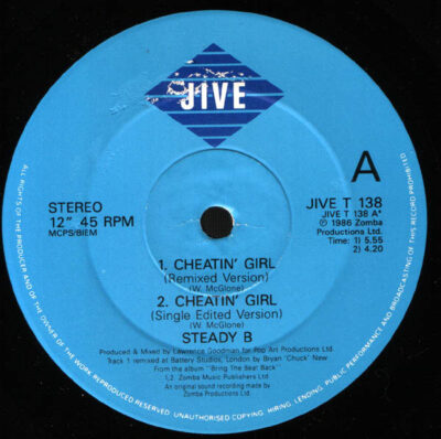 Steady B - Cheatin' Girl / Bring The Beat Back