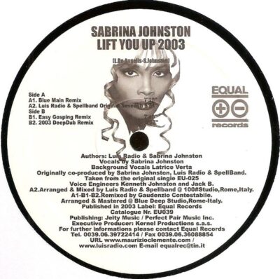 Sabrina Johnston - Lift You Up 2003