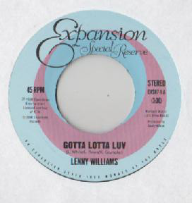 Lenny Williams ‎– Gotta Lotta Luv / Here's A Ticket