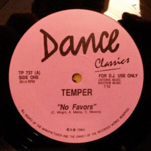 Temper  / One Way ‎– No Favors / Let's Talk About Sex